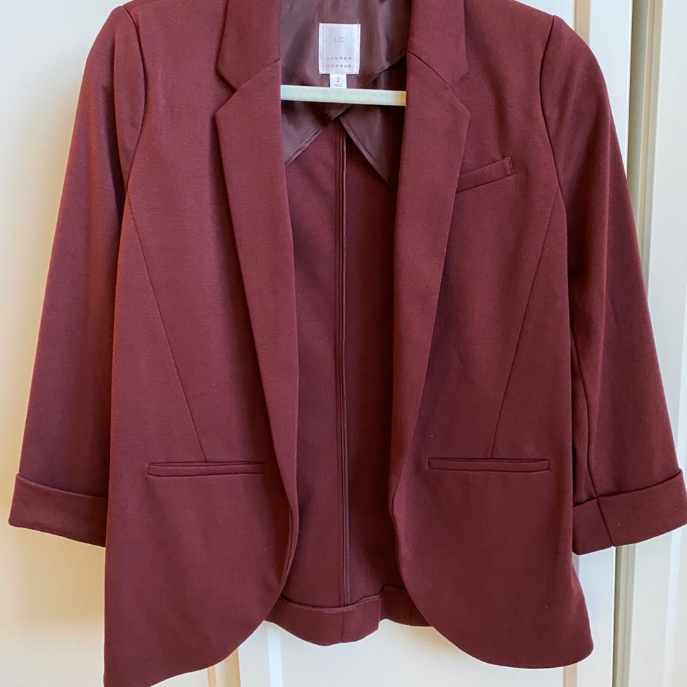LC Lauren Conrad Burgundy Blazer